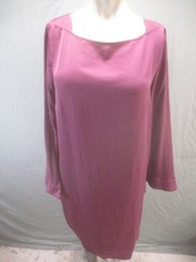 NWT Prologue Size XS Womens Bordo Boat Neck Long Sleeve Casual Confy Dress 659