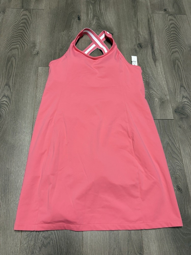NWT Talbots Performance Interlock Strappy Lined Tennis Dress Coral Size Large