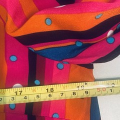 Abbott Elementary Pink Red Stripe Dot Multi Shirt Dress W Belt SMALL MSRP$69 NWT