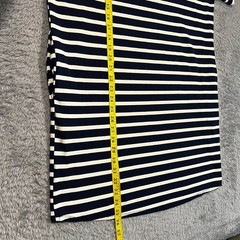 Cherish Shift Dress Navy Striped Pockets V-Neck Stretch USA Women&rsquo;s Small