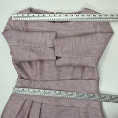 The Fold « Camelot » Dress Pink Italian Milled Tweed UK 12 US 8 Quiet Luxury *Flaw