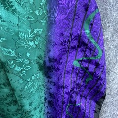Sante Classics Kaftan Womens One Size Green Purple Gold Etheral Goddess Artsy