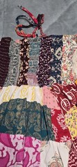 Indian MulticolorPatchwork Pattern Colorful Sleeveless Boho Maxi Dress Free Size