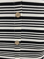 Love Tree Striped Ribbed Bodycon Mini Dress Small Stretchy Soft New 90s Black