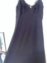 WHITE CLOSET ELEMENTS BLACK SLIP MAXI DRESS SZ MEDIUM NWT