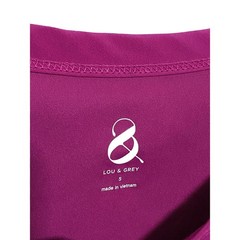 Lou & Grey Utility Pocket Tank Shift Dress M Magenta Activewear Athleisure Cozy