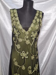 Phase Eight Green Whimsigoth Forest Witch Mesh Overlay Fairy Dress L