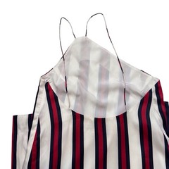 Finders Keepers X-Small Multicolor Striped More Time Midi Dress One Shoulder
