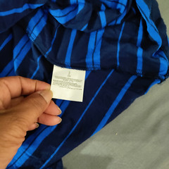 OLD NAVY Maxi Blue/Black Striped Nautical Minimalist Resort Boho Beach Dress S/P