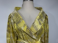 MARINA RINALDI FORMAL EVENING YELLOW/GOLD GOWN BROCADE DRESS US-20 NWT $2,800