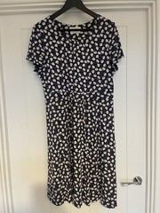 Seasalt Cornwall Carnmoggas Dress Blue Floral Women’s Size UK 16 Regular