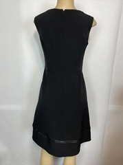 Evan Picone Black Stretch Zip Back Formal A Line Dress Women’s Size 6 Career EUC