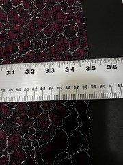 Express Dress Womens Large Black Burgundy Metallic Floral Lace Long Sleeve Party
