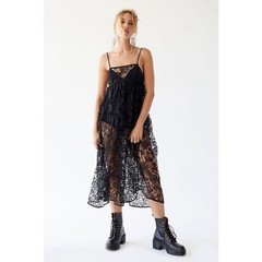 FOR LOVE AND LEMONS X FREE PEOPLE Sundae Mini Lace Bodysuit Midi Dress XS
