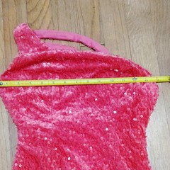 LAVETIR Pink Sequin One Shoulder Bodycon Sleeveless Short Dress Size L