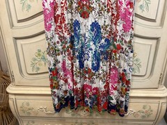 Johnny Was Floral Shellinay Tiered Tea Length Bamboo/Spandex Dress XL NWT $210