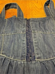 Denim Maxi Dress with Button Front and Pockets