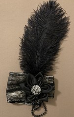Flapper MEDIUM Costume Dress, Necklace & Headpiece – HGM Black Lace & Fringe
