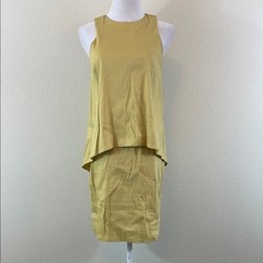 Antonio Melani Linen Yellow Sleeveless Dress size 0