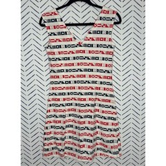 Mahi Gold Nautical Flag V-Neck Mini dress size small white blue red