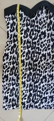 Betsey Johnson Leopard Print Strapless Cocktail Dress Size 6 Party Mini Bodycon