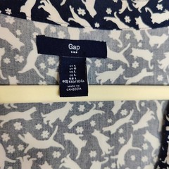Gap Cat Print Sleeveless Drawstring Dress Navy White Ruffle Hem L