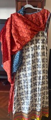 Boho Indian vibrant color, cotton maxi dress, Size L