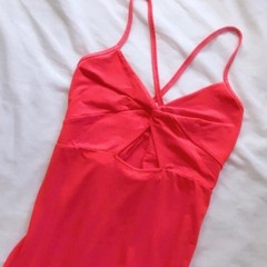Asos Scarlet Red Cutout Ruffle Hem Criss Cross Back Bodycon Mini Dress Size 8