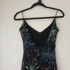 Naeem Khan Sequin Black Gown Full Length Dress Designer Women&rsquo;s 4-6