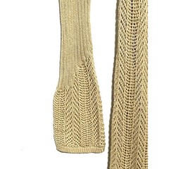 Freshman 1996 Crochet Knit Maxi Sweater Dress S Bell Sleeve Boho Cottage Coastal
