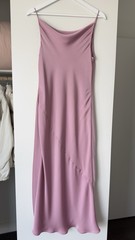 Aritzia Babaton Fonda Satin Dress Size M Dusty Pink Color
