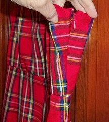 Forever 21 Red Black Yellow Side Zipper Plaid Jumper Dress Spaghetti Straps – M