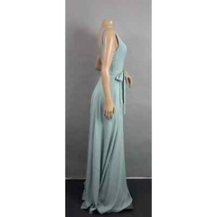 Show Me Your MuMu Dress Women XXS Jenn Maxi Green Silver Sage Crisp Wedding NWT