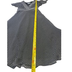 Papell Petites 100% Silk Polka Dot Midi Dress 6P Y2K Retro Classic timeless