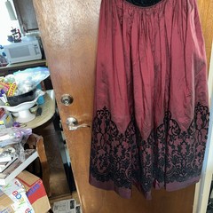 SCOTT MCCLINTOCK velvet Satin Baroque Regrncy Core Skirt Waist Small Med