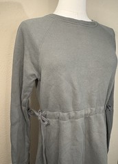 Athleta Studio Cinch Long Sleeve Womens Sweatshirt Dress-Olive Green Size XXS