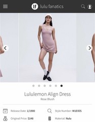 NWT Lululemon Align Dress Rose Blush RSBL Size 4