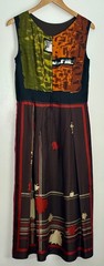 Archival Dolce & Gabbana Spliced Geometric Silk Sleeveless Dress IT 42