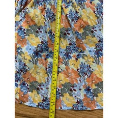 Abercrombie & Fitch Floral Cut-Out Maxi Dress XXL Orange Yellow Blue Tiered