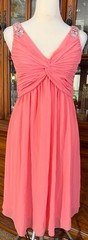 New Patra women’s size M orange Chiffon Beads and crystal fancy dress