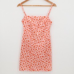 Urban Outfitters Y2K Mini Slip Dress Pink Butterfly Twee Fairy Soft Girl Size S