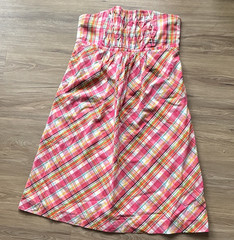 Lilly Pulitzer Strapless Pink Plaid Sundress Size 8