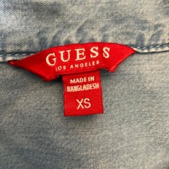 GUESS Chambray Shirtdress Dress denim blue lightweight western coastal office XS
