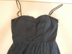 Speechless Blue Sundress Short Adj Straps Embroidered Zip Back Lined Size 9