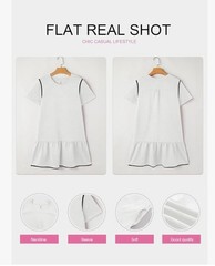 EVALESS Sz 2XL Women Summer Dresses Casual Crewneck Short Sleeve Textured New