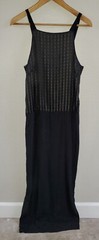 NWT Northern Star Silk Maxi Slip Dress Size 1 (US 6) Black Sheer Stripe Israel