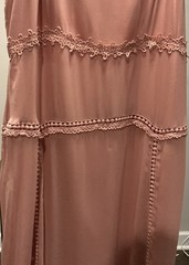 Lost Ink Pink Solid V-Neck Sleeveless Strappy Lace Trim Maxi Dress, Size 4X
