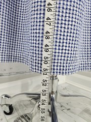 Old Navy Short Sleeves Blue Gingham Maxi Dress Resort Club Women L