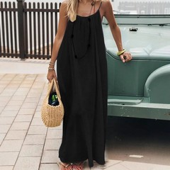 BreezeMuse Backless Maxi — Adjustable Fit, Summer Flow