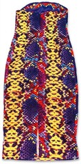 Akira Hearbreak Hotel Snake Print Sleeveless Tube Bodycon Dress, Small